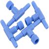 T-Shaped Aquarium Air Line Control Valve Connectors, 4-Piece Set view 1