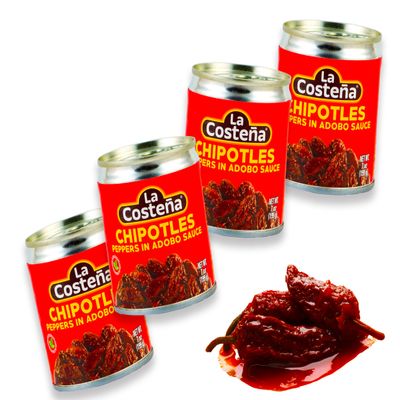 La Costea Chipotle Chiles in Adobo Sauce, 4-Pack (199 g Each)
