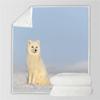 AKATIE 3D Fox Plush Blanket, Blue, 100 x 130 cm view 3