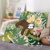 AKATIE Sloth Flannel Blanket 150 x 200 cm, 3D Printed, Super Soft view 2