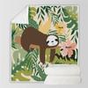AKATIE Sloth Flannel Blanket 150 x 200 cm, 3D Printed, Super Soft view 3