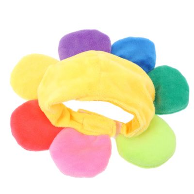 Amosfun 2-Piece Funny Sunflower Hats for Pets, Adjustable Headwear for Cats and Dogs, Birthday and Halloween Decorations