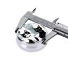 Round Metal Pill Organizer for Wallet, 3 Compartments, Black-and-White Cat Print view 4
