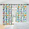 SDOTPMT 117 x 229 cm Cartoon Jungle Animal Blackout Curtains, 2 Panels view 3