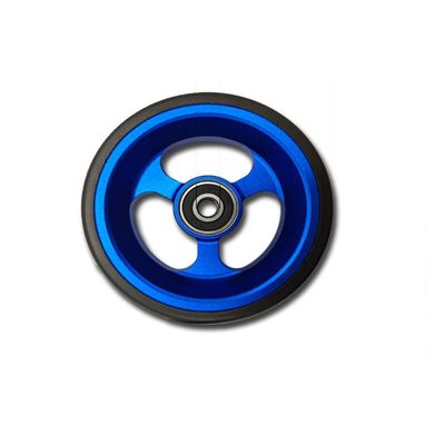AiQima 1 Wheelchair Front Caster Wheel, 4/5 Inch, Solid Tire, Aluminum Rim