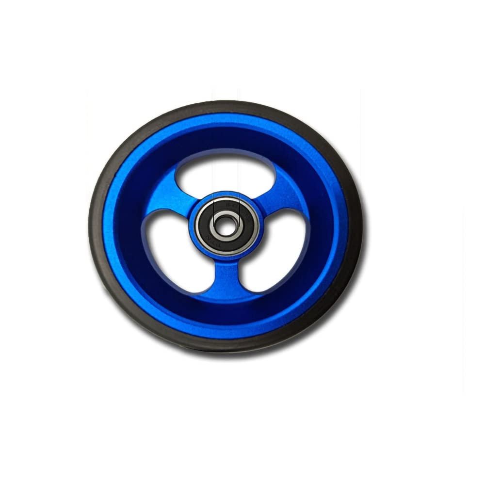 AiQima 1 Wheelchair Front Caster Wheel, 4/5 Inch, Solid Tire, Aluminum Rim