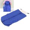 Tissting Blue Fleece Wheelchair Blanket for Outdoor Use with Zipper and Fringe view 4