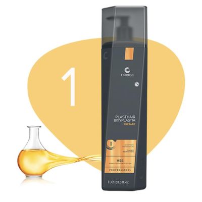 Honma Tokyo PlastHair Bixyorellan Preparatory Shampoo, 1,000 ml, Step 1