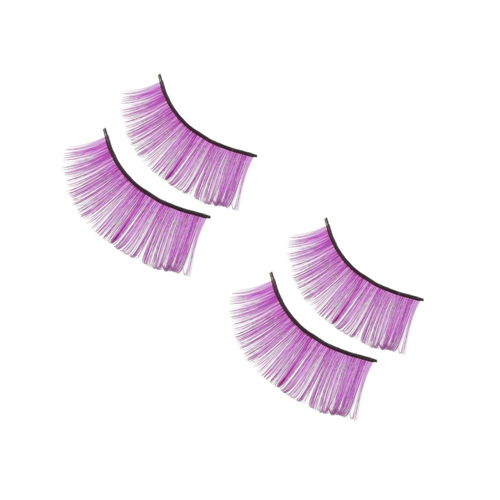 ABOOFAN 2 Sets Performance False Eyelashes, Glossy Curly Halloween Makeup, 3 Pairs
