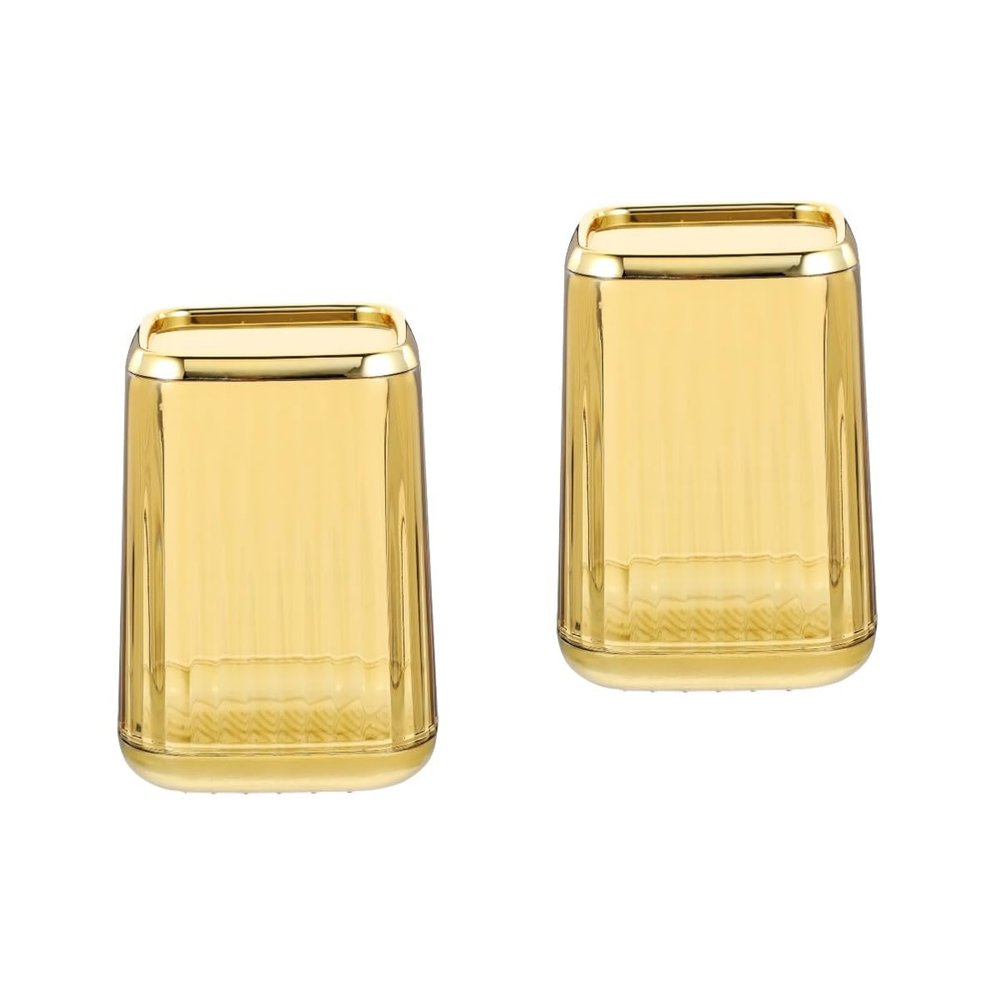 Beaupretty 2-Piece Amber Makeup Brush Organizer Set