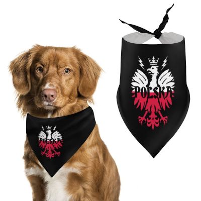 Polska Eagle Poland Pride Dog Bandanas, Triangular Pet Scarf for Small, Medium, and Large Pets