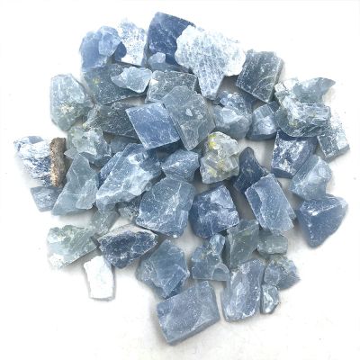 EFLAL 50 g Natural Raw Blue Stone, Quartz Crystals, Blue Calcite