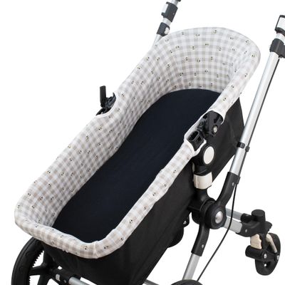 JYOKO Kids Universal Organic Cotton Baby Bassinet Cover for Bugaboo, Inglesina and Similar Models, Washable Picnic Vichy