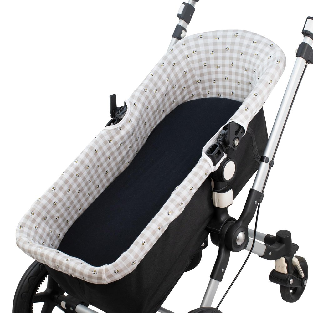 JYOKO Kids Universal Organic Cotton Baby Bassinet Cover for Bugaboo, Inglesina and Similar Models, Washable Picnic Vichy