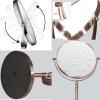 7-Inch Rot-Bronze Brushed Round Tabletop Makeup Mirror, Double-Sided 1X/3X Magnification, 360° Rotating view 3