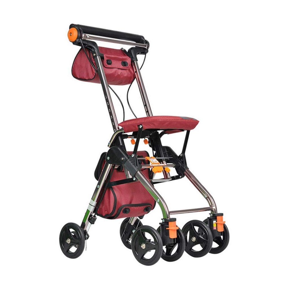 Folding Rollator Shopping Trolley with Seat