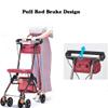 Folding Rollator Shopping Trolley with Seat view 2