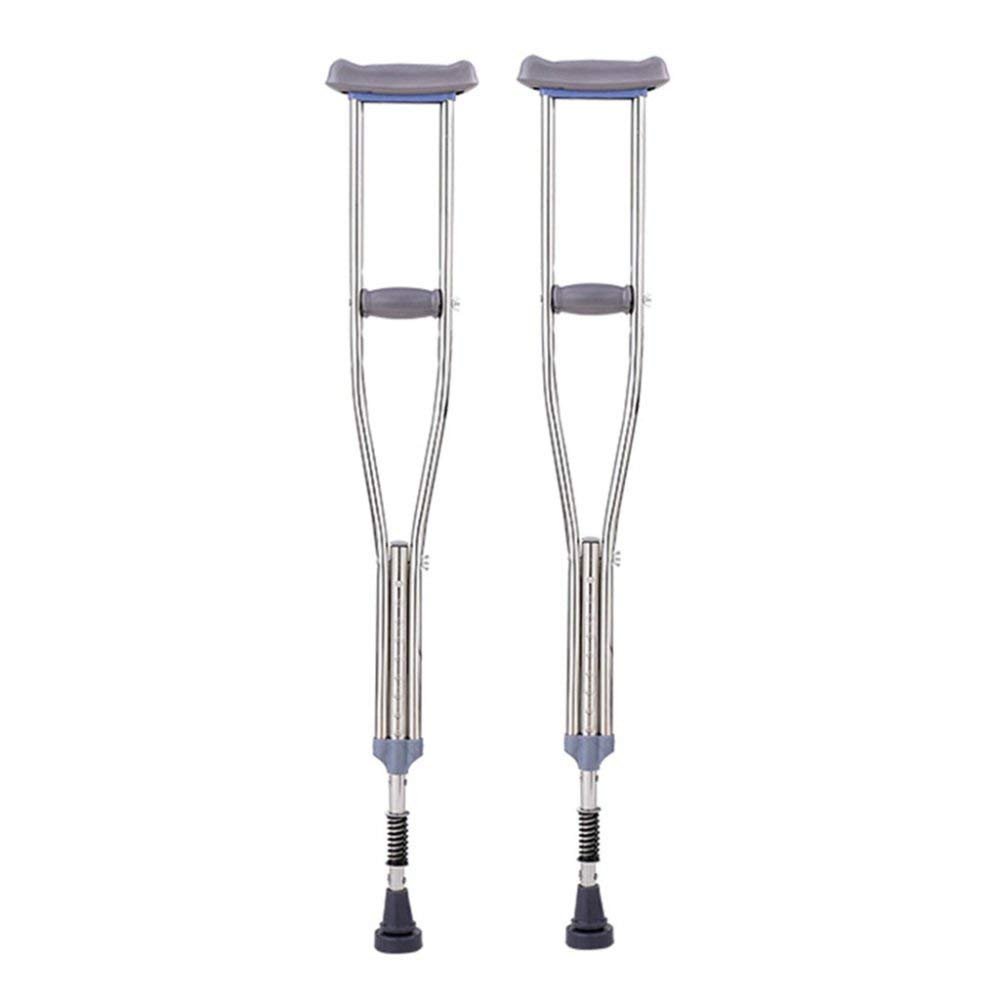 MObyat Foldable Walking Cane, Height-Adjustable, Non-Slip, Stainless Steel, for Seniors, Size L, 2 Pieces, Size M