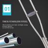 MObyat Foldable Walking Cane, Height-Adjustable, Non-Slip, Stainless Steel, for Seniors, Size L, 2 Pieces, Size M view 4