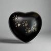 Royal Rapture Paw Heart Urn Without Stand for Dog or Cat Ashes, Black, 5 in. RHP03-02 view 2