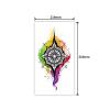 5 Compass Temporary Tattoos with Colorful Mandala and Splash Designs view 2