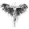 5-Piece Grim Reaper, Fallen Angel and Wing Temporary Tattoo Set view 1