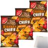 Gut & Günstig Tortilla Chips, Corn Chips with Paprika Flavor, 3-Pack (3 x 300 g) + usy Block view 1