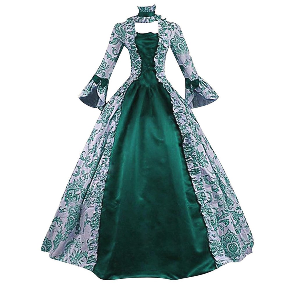 Women's Medieval Gothic Victorian Renaissance Princess Costume Dress