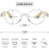 VEVESMUNDO Retro Round Reading Glasses, Transparent, +1.5 view 2