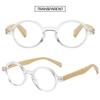 VEVESMUNDO Retro Round Reading Glasses, Transparent, +1.5 view 3
