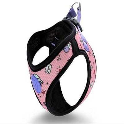 MORSO Recycled Sweet Tweet Pink Mesh Dog Harness