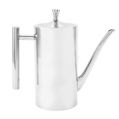 Tyenaza 304 Stainless Steel Oil Dispenser Bottle with Lid, Leak-Proof Vinegar and Seasoning Bottle for Kitchen and Home (L)