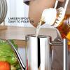 Tyenaza 304 Stainless Steel Oil Dispenser Bottle with Lid, Leak-Proof Vinegar and Seasoning Bottle for Kitchen and Home (L) view 4
