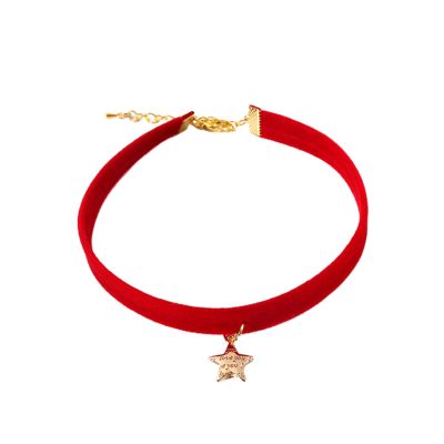 Haloppe Pet Collar Mini Star Pendant Red M