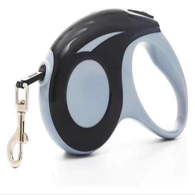 Retractable Leash for Dogs and Cats, 5 m, Max. 15 kg (Black, 3 m)