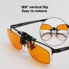Ultra Blue-Light-Blocking Clip-On Computer Glasses, Round view 4