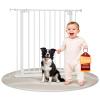 WOLTU Metal Stair Gate, 75–87 cm, Auto-Close, 90° Stop, Swing-Through, Black view 1