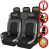 KWAYA 9-Piece Car Seat Covers for Hyundai i10 2019–2023+, Leather, Waterproof, Front and Rear Seat Protection, Easy to Clean, 2 Gray view 2