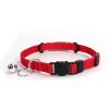 Personalized Red Cat Collar with Name, Phone Number, Bell and Safety Buckle view 2