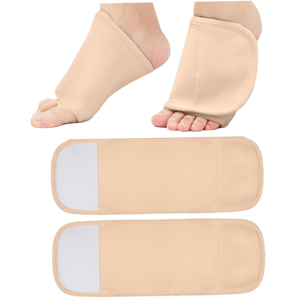2-Pack Reusable Castor Oil Foot Wraps, Adjustable Soft Compress Pads