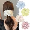 3-Piece Chiffon Organza Hair Scrunchies, Black view 4