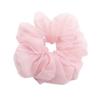 5 Large Chiffon Hair Ties, Organza Hair Accessories, Light Pink A view 1