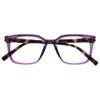 OPULIZE KOI Reading Glasses - Large Rectangular Frame - Violet - Women's and Men's - Spring Hinges - R50-5 - +2.50 view 1