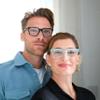 OPULIZE KOI Reading Glasses - Large Rectangular Frame - Violet - Women's and Men's - Spring Hinges - R50-5 - +2.50 view 3
