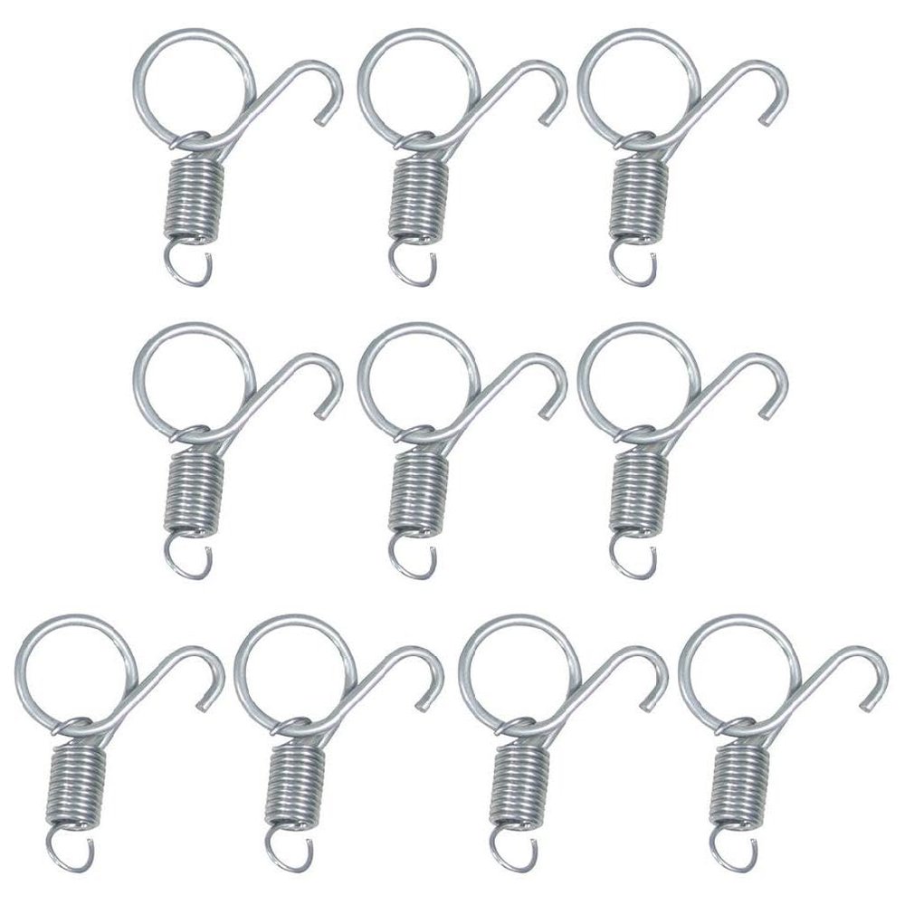 Ranuw Metal Spring Latch Hooks for Pet Cages - 10 Pack