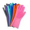 DUnLap Reusable Silicone Cleaning Gloves, 2-Pack, Pink, No Velvet view 3