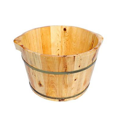 ONWEE Wooden Barrel Foot Bath, Solid Wood Foot Bath Tub for Adults, Large Vision