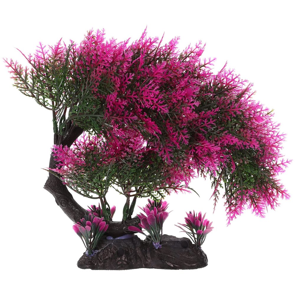 FRCOLOR Artificial Pine Tree Aquarium Decoration, 22 x 6 cm