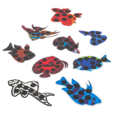 minkissy 9-Piece Liquid Crystal Aquarium Thermometer Stickers