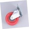 4-Inch Red PU and Metal Double-Wheel Swivel Casters with Brake view 3